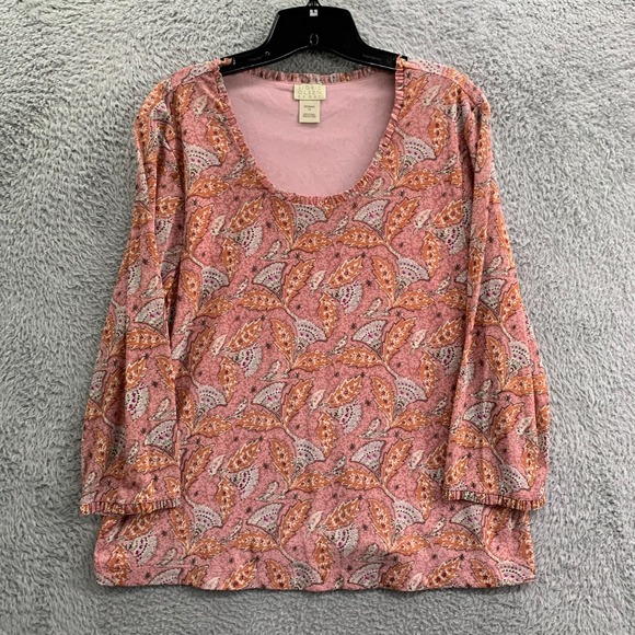 Sigrid Olsen Tops - SIGRID OLSEN Blouse Womens 1X Top Paisley Pink
